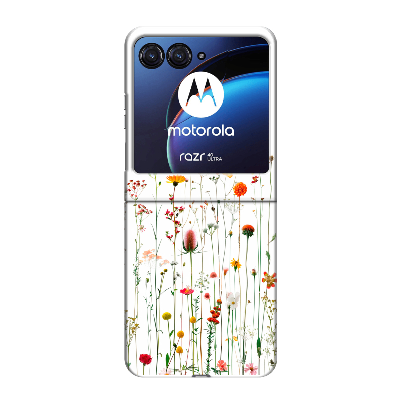 Пластиковый чехол на Motorola Razr 40 Ultra с принтом цветы Пластиковый чехол на Motorola Razr 40 Ultra с принтом цветы