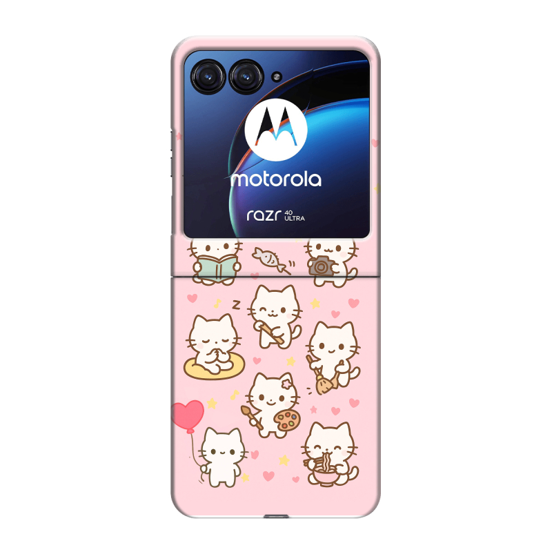 Пластиковый чехол на Motorola Razr 40 Ultra с принтом Hello Kitty Хелоу Кити Пластиковый чехол на Motorola Razr 40 Ultra с принтом Hello Kitty Хелоу Кити