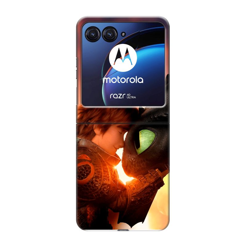 Пластиковый чехол на Motorola Razr 40 Ultra с принтом Как приручить дракона Пластиковый чехол на Motorola Razr 40 Ultra с принтом Как приручить дракона
