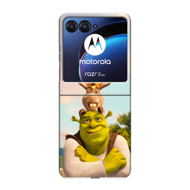 Пластиковый чехол на Motorola Razr 40 Ultra с принтом Шрек Shrek Пластиковый чехол на Motorola Razr 40 Ultra с принтом Шрек Shrek
