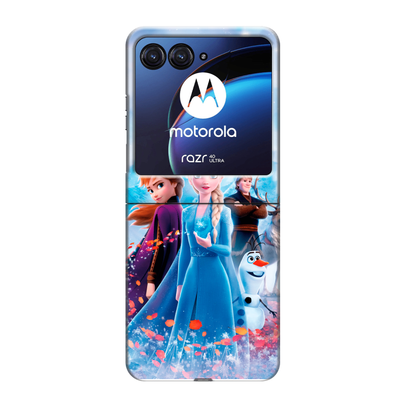 Пластиковый чехол на Motorola Razr 40 Ultra с принтом Холодное сердце Frozen Пластиковый чехол на Motorola Razr 40 Ultra с принтом Холодное сердце Frozen