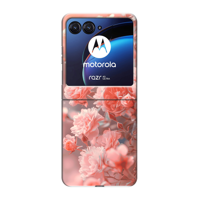 Пластиковый чехол на Motorola Razr 40 Ultra с принтом Розы цветы Пластиковый чехол на Motorola Razr 40 Ultra с принтом Розы цветы