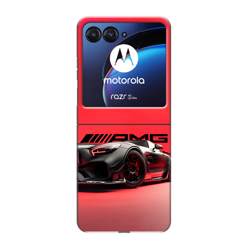 Пластиковый чехол на Motorola Razr 40 Ultra с принтом Мерседес Mercedes AMG Пластиковый чехол на Motorola Razr 40 Ultra с принтом Мерседес Mercedes AMG