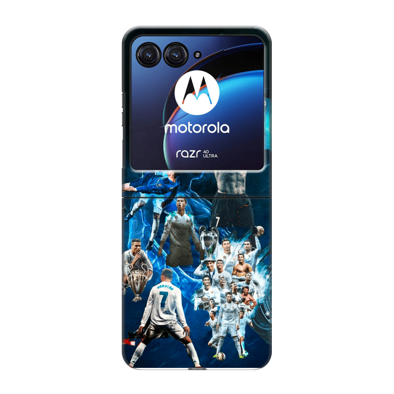 Пластиковый чехол на Motorola Razr 40 Ultra с принтом Реал Роналдо Пластиковый чехол на Motorola Razr 40 Ultra с принтом Реал Роналдо