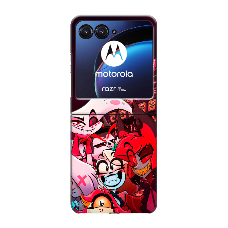 Пластиковый чехол на Motorola Razr 40 Ultra с принтом Hazbin Hotel Отель Хазбин Пластиковый чехол на Motorola Razr 40 Ultra с принтом Hazbin Hotel Отель Хазбин