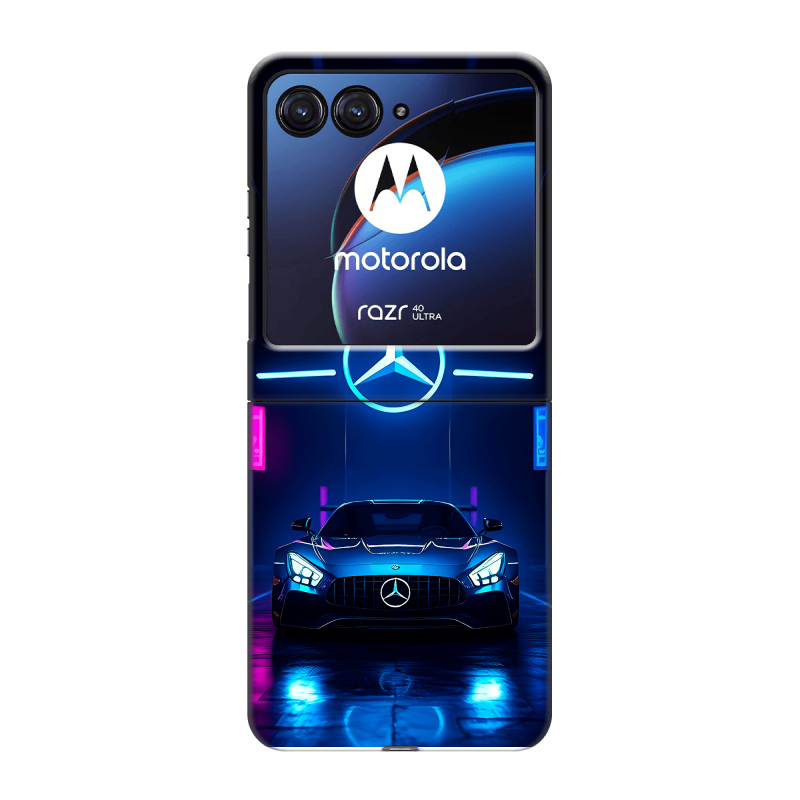 Пластиковый чехол на Motorola Razr 40 Ultra с принтом Mercedes Мерседес Пластиковый чехол на Motorola Razr 40 Ultra с принтом Mercedes Мерседес