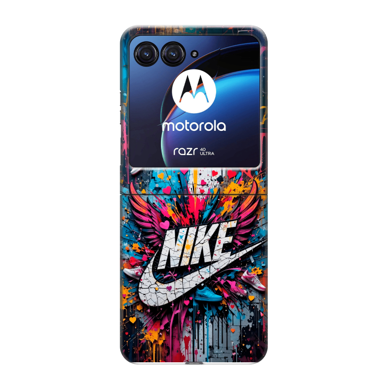 Пластиковый чехол на Motorola Razr 40 Ultra с принтом Nike Найк Пластиковый чехол на Motorola Razr 40 Ultra с принтом Nike Найк
