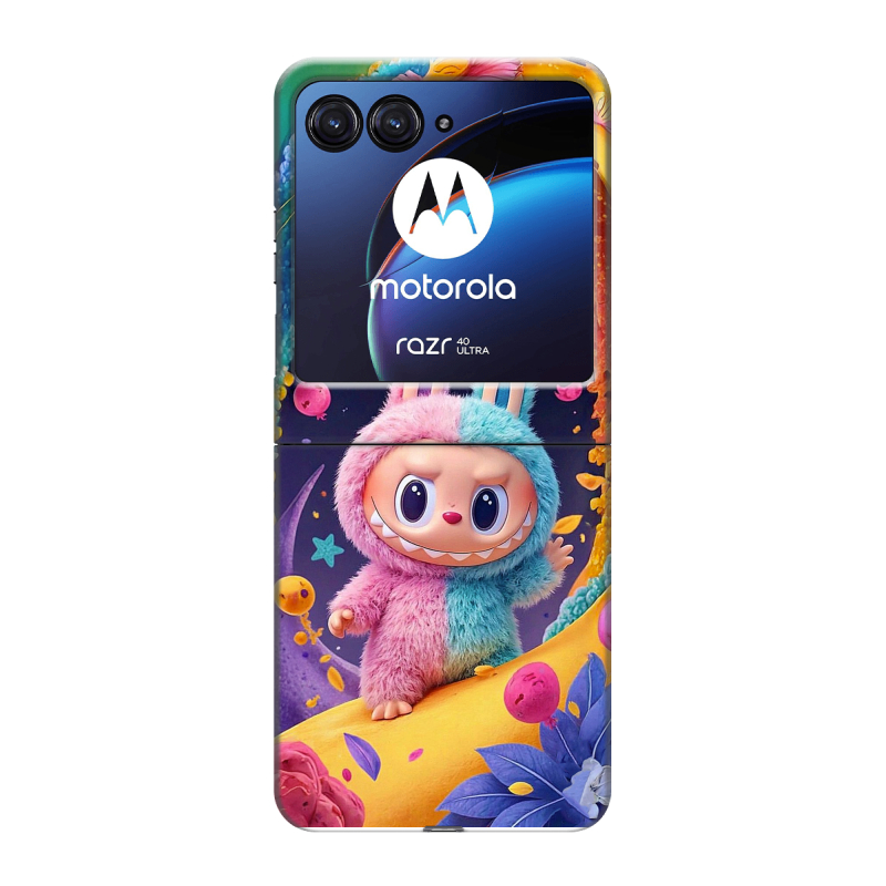 Пластиковый чехол на Motorola Razr 40 Ultra с принтом Labubu Лабубу Пластиковый чехол на Motorola Razr 40 Ultra с принтом Labubu Лабубу