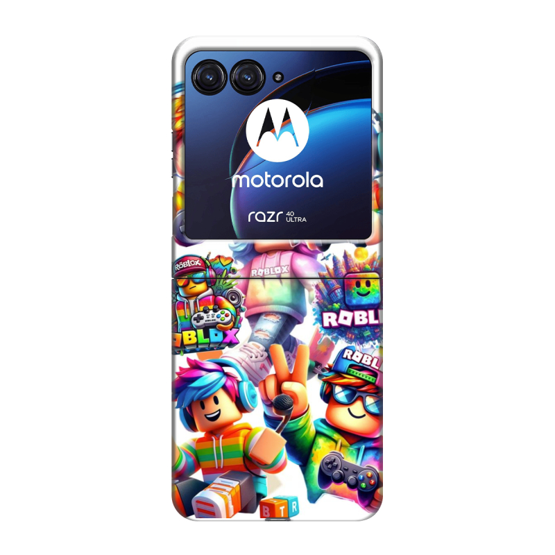 Пластиковый чехол на Motorola Razr 40 Ultra с принтом Roblox Роблокс Пластиковый чехол на Motorola Razr 40 Ultra с принтом Roblox Роблокс