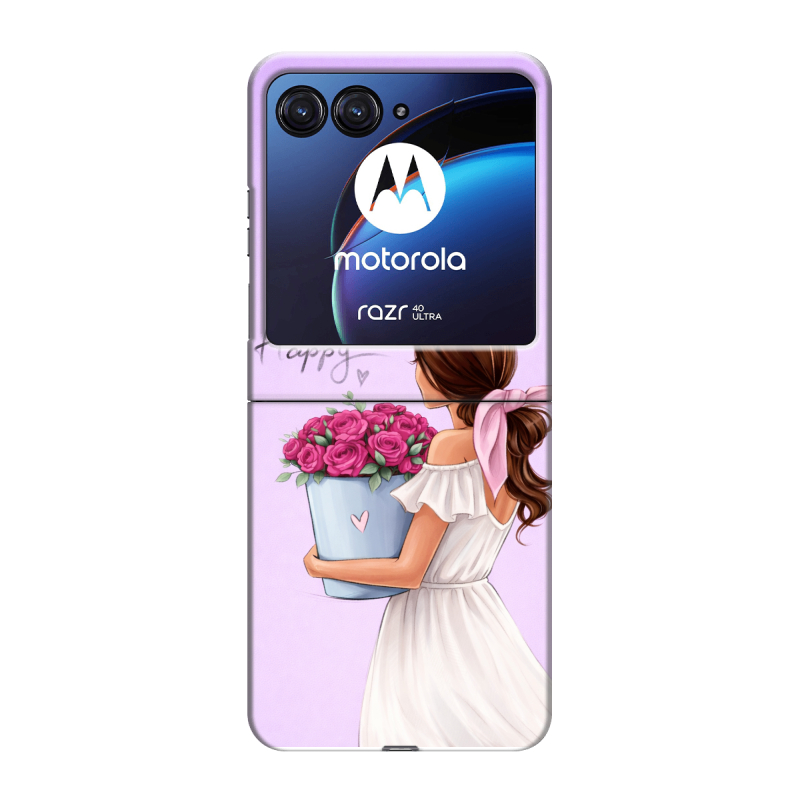 Пластиковый чехол на Motorola Razr 40 Ultra с принтом женский Пластиковый чехол на Motorola Razr 40 Ultra с принтом женский