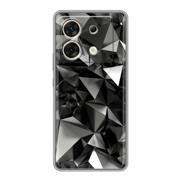 Силиконовый чехол на Infinix Zero 30 5G с принтом Черные кристаллы