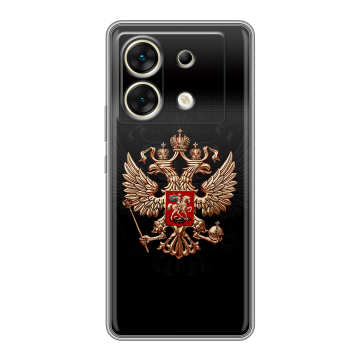 Силиконовый чехол на Infinix Zero 30 5G с принтом Герб России