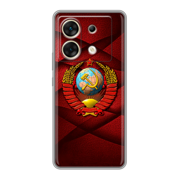 Силиконовый чехол на Infinix Zero 30 5G с принтом Герб СССР