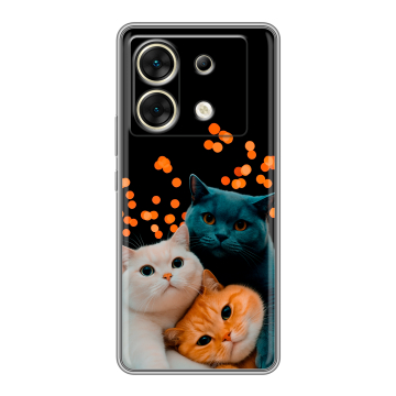 Силиконовый чехол на Infinix Zero 30 5G с принтом Кошки