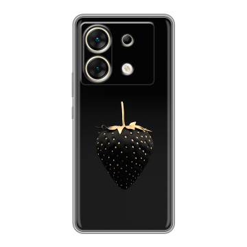 Силиконовый чехол на Infinix Zero 30 5G с принтом Черная клубника