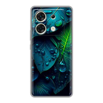 Силиконовый чехол на Infinix Zero 30 5G с принтом Листья