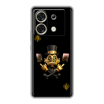 Силиконовый чехол на Infinix Zero 30 5G с принтом Золотой скрудж макдак Силиконовый чехол на Infinix Zero 30 5G с принтом Золотой скрудж макдак