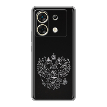 Силиконовый чехол на Infinix Zero 30 5G с принтом Герб России Силиконовый чехол на Infinix Zero 30 5G с принтом Герб России