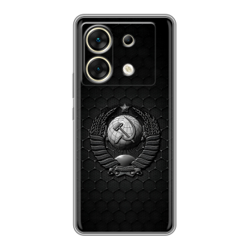 Силиконовый чехол на Infinix Zero 30 5G с принтом Герб Флаг СССР Силиконовый чехол на Infinix Zero 30 5G с принтом Герб Флаг СССР