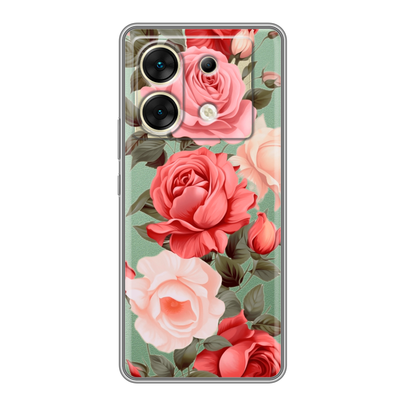 Силиконовый чехол на Infinix Zero 30 5G с принтом Розы Силиконовый чехол на Infinix Zero 30 5G с принтом Розы