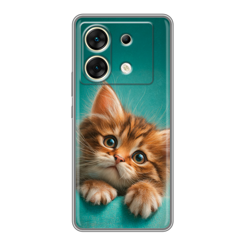 Силиконовый чехол на Infinix Zero 30 5G с принтом котенок Силиконовый чехол на Infinix Zero 30 5G с принтом котенок