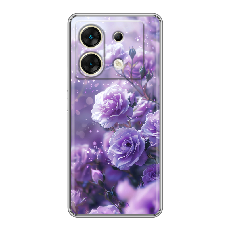 Силиконовый чехол на Infinix Zero 30 5G с принтом Розы цветы Силиконовый чехол на Infinix Zero 30 5G с принтом Розы цветы