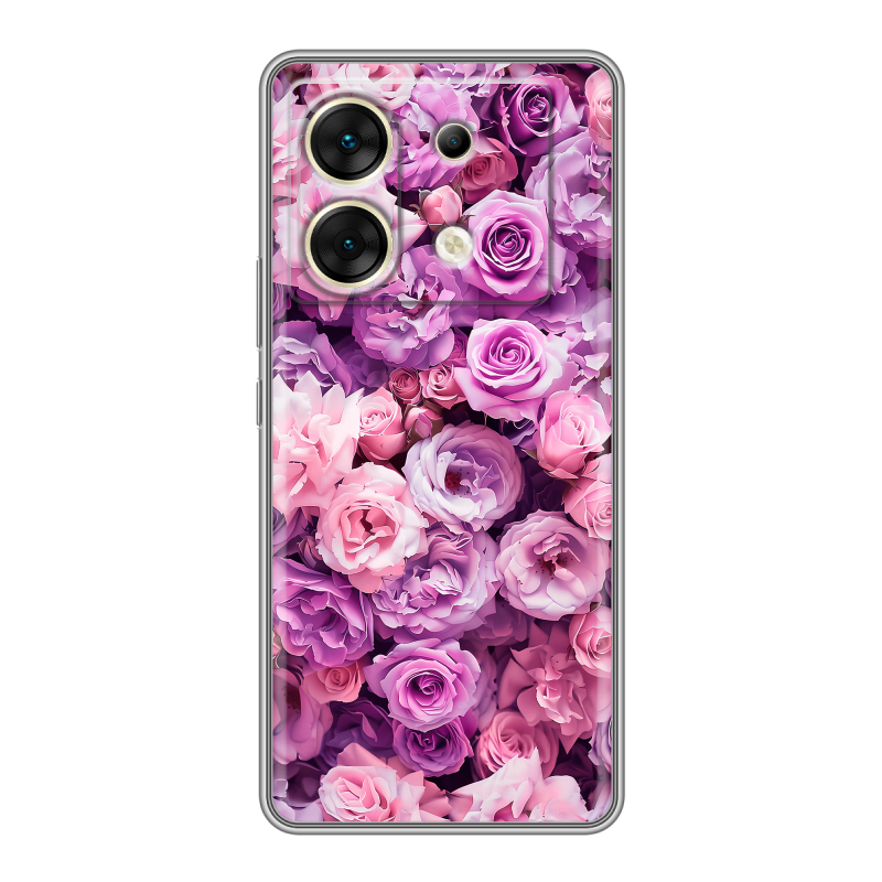 Силиконовый чехол на Infinix Zero 30 5G с принтом лавандовые розы Силиконовый чехол на Infinix Zero 30 5G с принтом лавандовые розы