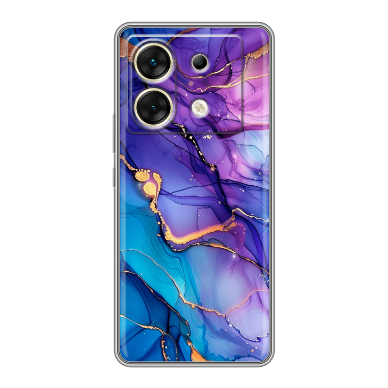 Силиконовый чехол на Infinix Zero 30 5G с принтом синий мрамор Силиконовый чехол на Infinix Zero 30 5G с принтом синий мрамор