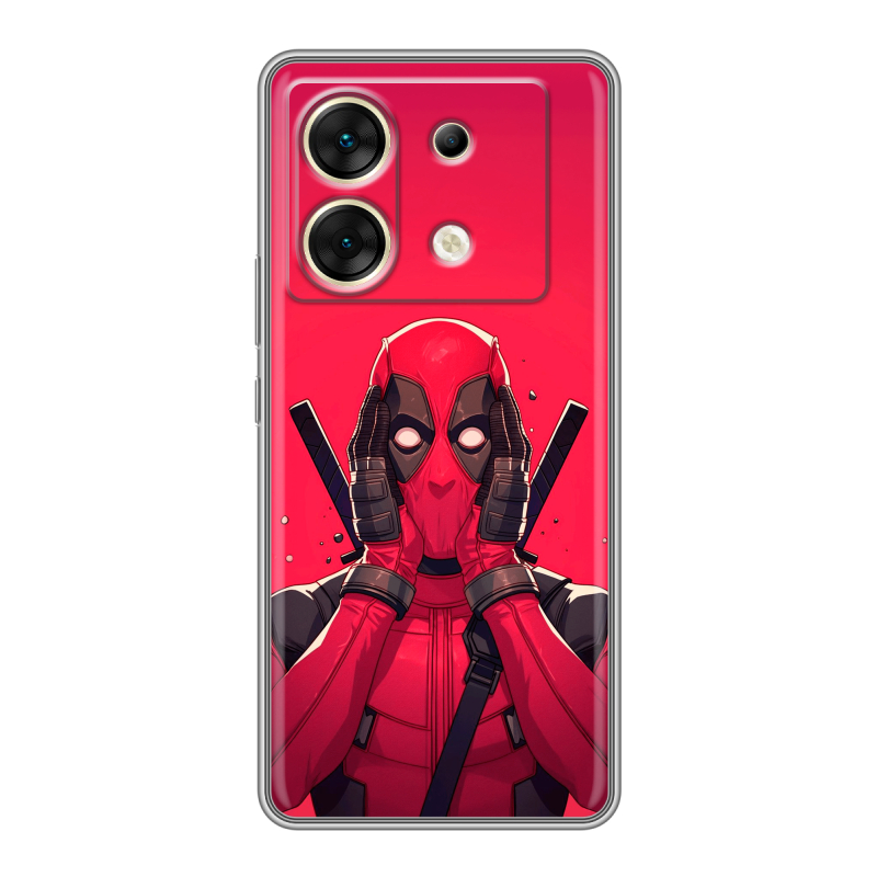 Силиконовый чехол на Infinix Zero 30 5G с принтом Дедпул Deadpool Силиконовый чехол на Infinix Zero 30 5G с принтом Дедпул Deadpool