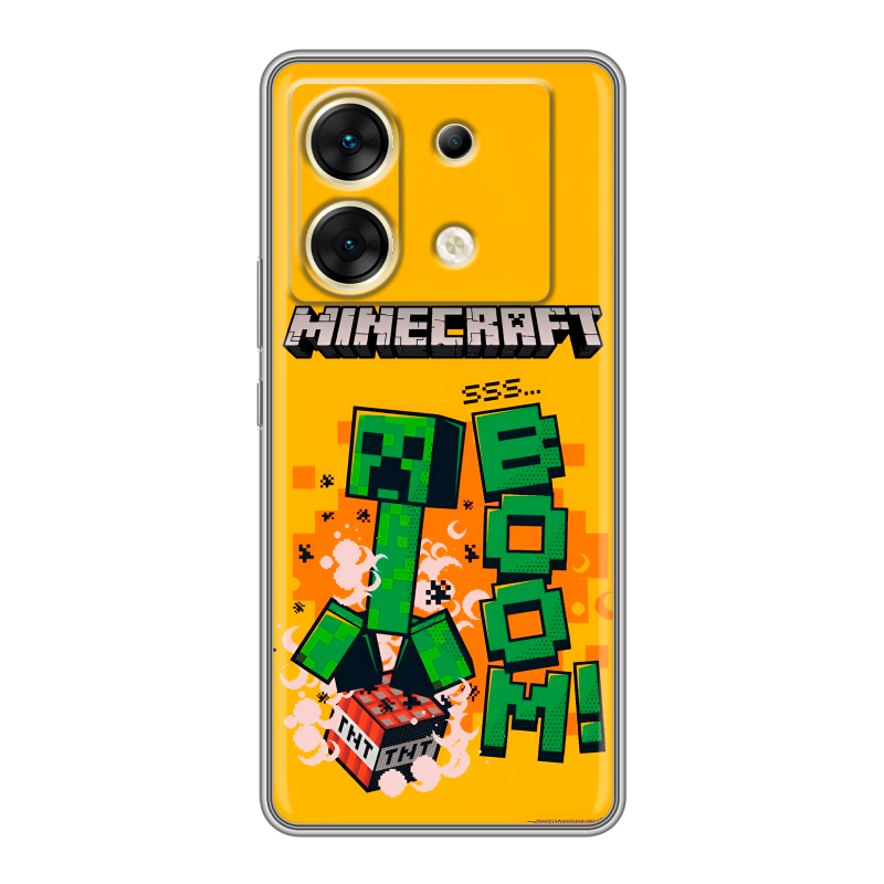 Силиконовый чехол на Infinix Zero 30 5G с принтом Майнкрафт Minecraft Силиконовый чехол на Infinix Zero 30 5G с принтом Майнкрафт Minecraft