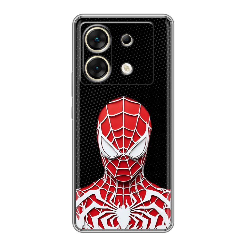 Силиконовый чехол на Infinix Zero 30 5G с принтом человек паук spiderman Силиконовый чехол на Infinix Zero 30 5G с принтом человек паук spiderman