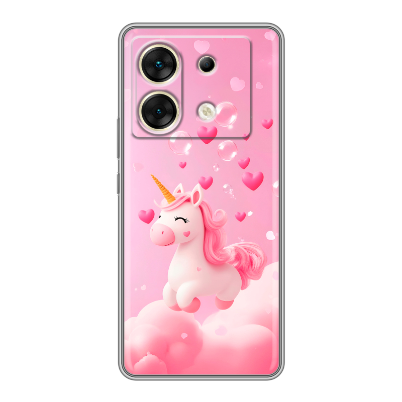 Силиконовый чехол на Infinix Zero 30 5G с принтом Единорог Силиконовый чехол на Infinix Zero 30 5G с принтом Единорог