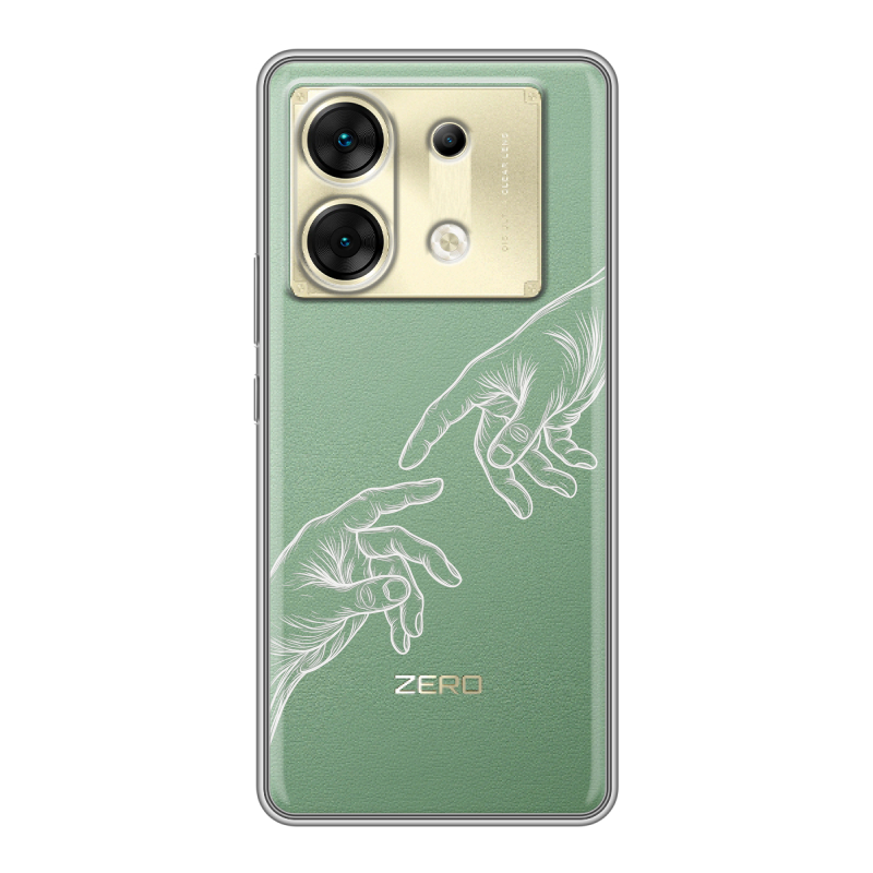 Силиконовый чехол на Infinix Zero 30 5G с принтом Сотворение мира Силиконовый чехол на Infinix Zero 30 5G с принтом Сотворение мира