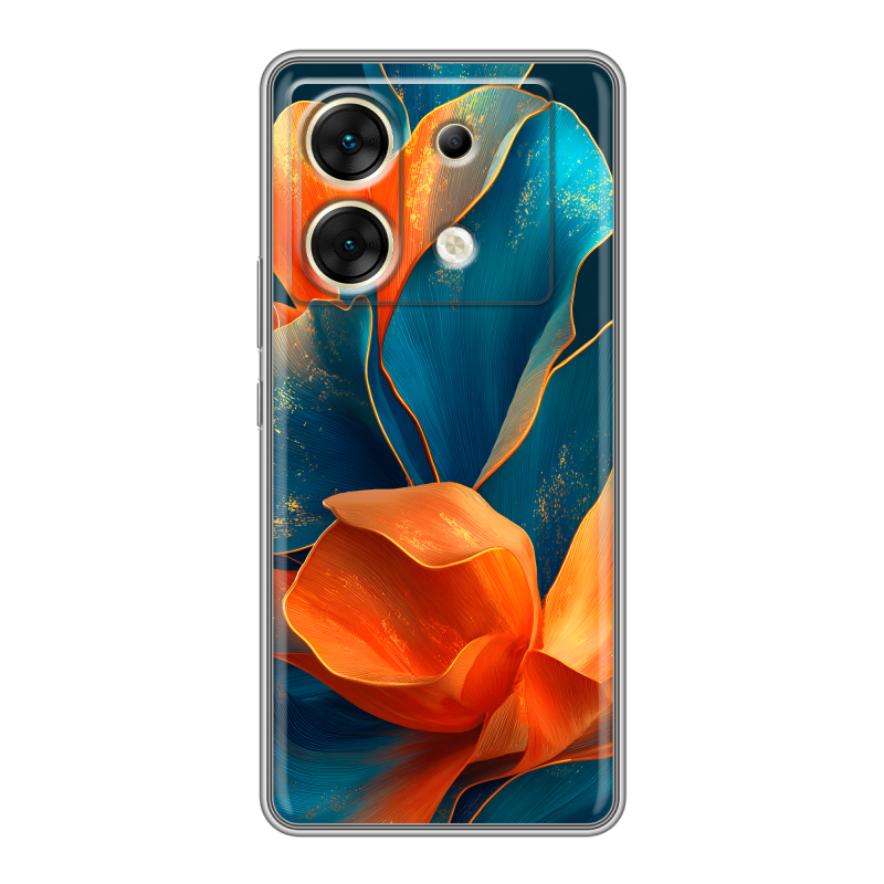 Силиконовый чехол на Infinix Zero 30 5G с принтом Цветы Силиконовый чехол на Infinix Zero 30 5G с принтом Цветы