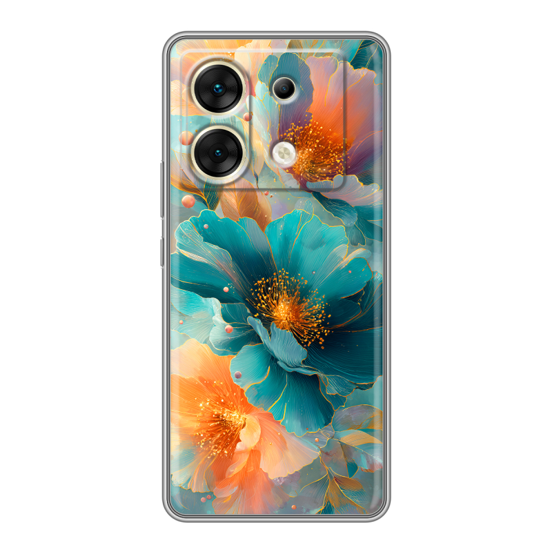 Силиконовый чехол на Infinix Zero 30 5G с принтом Цветы Силиконовый чехол на Infinix Zero 30 5G с принтом Цветы