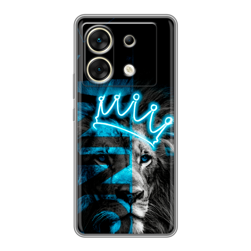 Силиконовый чехол на Infinix Zero 30 5G с принтом Король лев Силиконовый чехол на Infinix Zero 30 5G с принтом Король лев