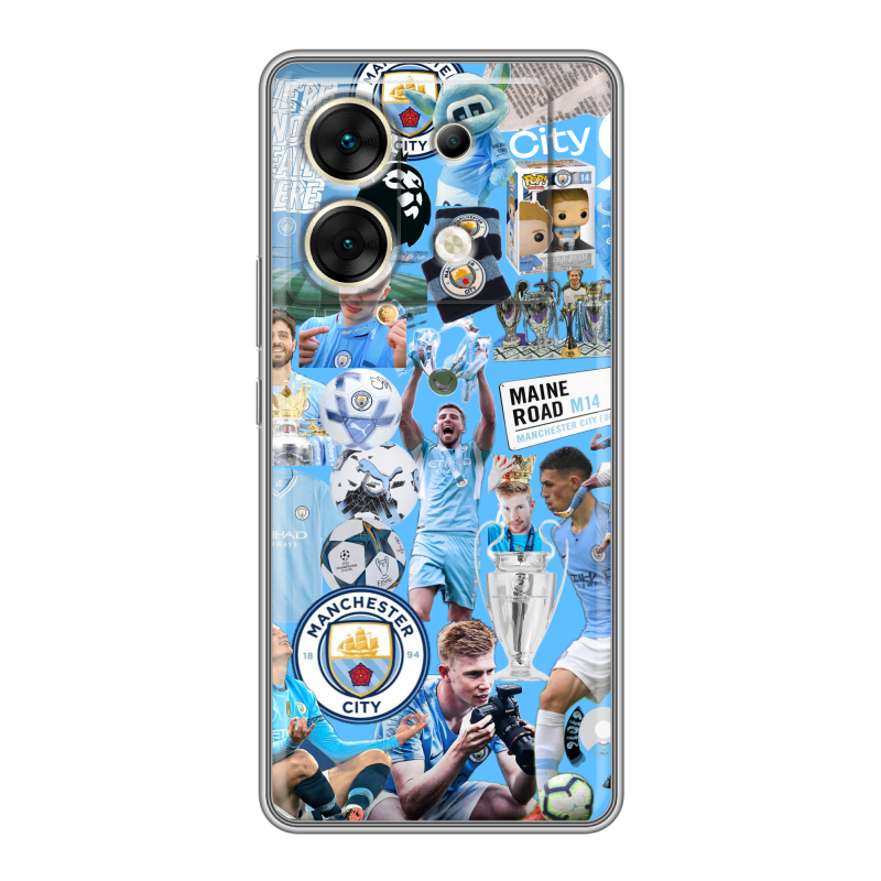 Силиконовый чехол на Infinix Zero 30 5G с принтом Man City Манчестер Сити Силиконовый чехол на Infinix Zero 30 5G с принтом Man City Манчестер Сити
