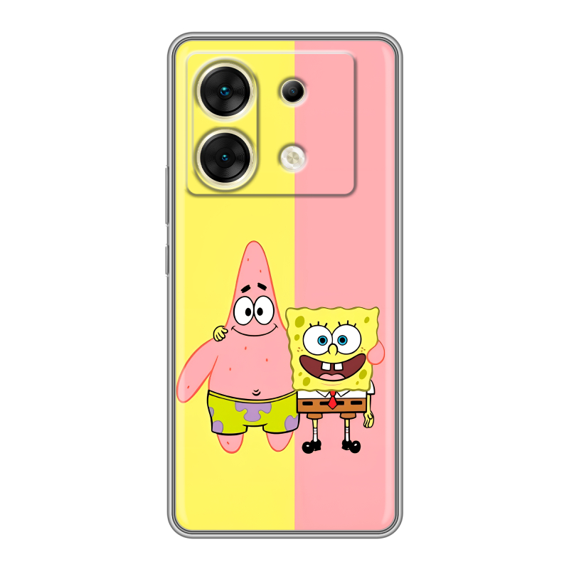 Силиконовый чехол на Infinix Zero 30 5G с принтом Спанч боб Спанчбоб Силиконовый чехол на Infinix Zero 30 5G с принтом Спанч боб Спанчбоб