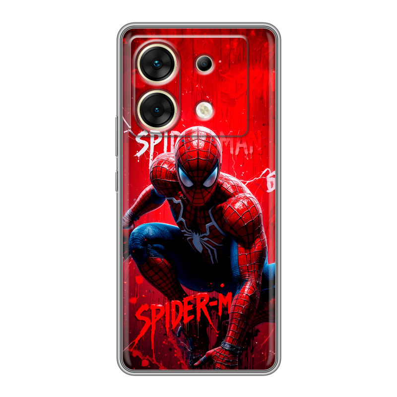 Силиконовый чехол на Infinix Zero 30 5G с принтом Spiderman Человек паук Силиконовый чехол на Infinix Zero 30 5G с принтом Spiderman Человек паук