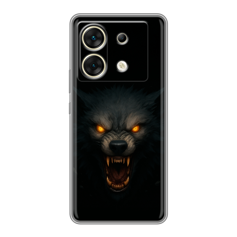 Силиконовый чехол на Infinix Zero 30 5G с принтом Волк Силиконовый чехол на Infinix Zero 30 5G с принтом Волк