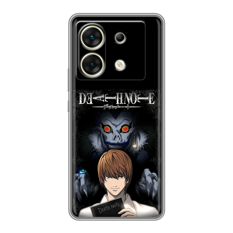 Силиконовый чехол на Infinix Zero 30 5G с принтом Death note Тетрадь смерти Силиконовый чехол на Infinix Zero 30 5G с принтом Death note Тетрадь смерти