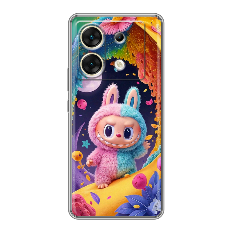 Силиконовый чехол на Infinix Zero 30 5G с принтом Labubu Лабубу Силиконовый чехол на Infinix Zero 30 5G с принтом Labubu Лабубу