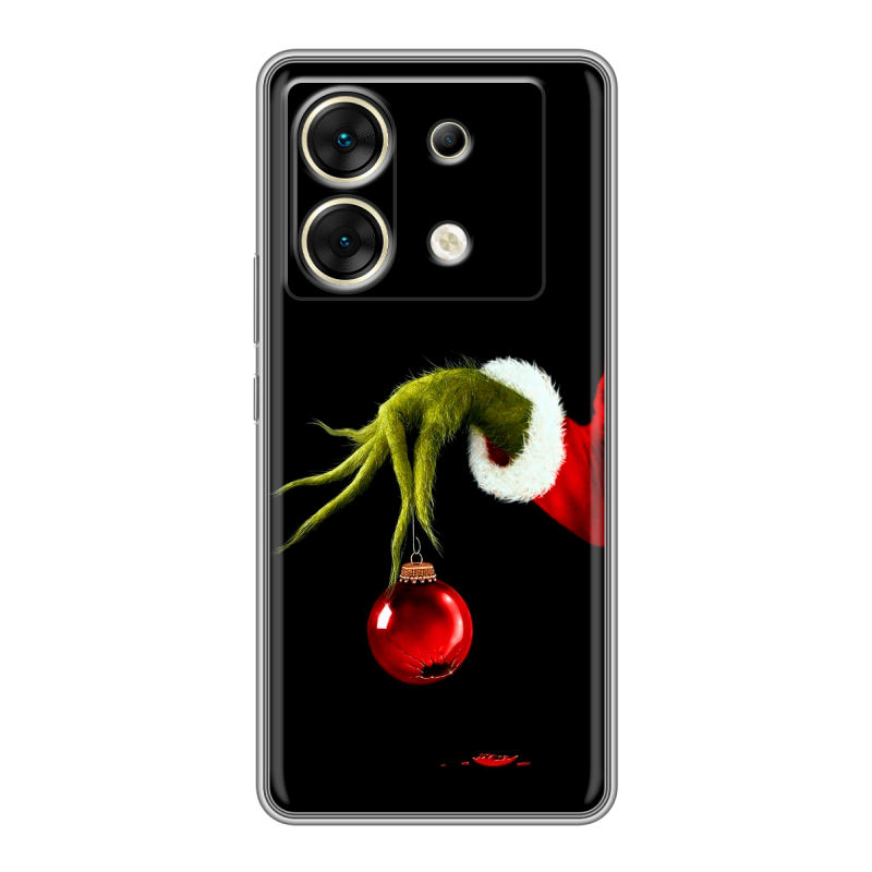 Силиконовый чехол на Infinix Zero 30 5G с принтом Новый год Гринч Силиконовый чехол на Infinix Zero 30 5G с принтом Новый год Гринч