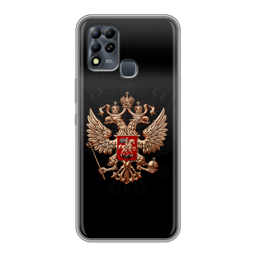 Силиконовый чехол на Infinix Hot 11 G37 с принтом Герб России