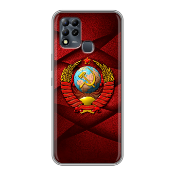 Силиконовый чехол на Infinix Hot 11 G37 с принтом Герб СССР