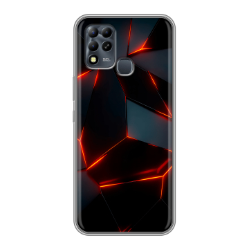 Силиконовый чехол на Infinix Hot 11 G37 с принтом Яркие абстракции