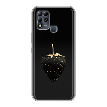 Силиконовый чехол на Infinix Hot 11 G37 с принтом Черная клубника