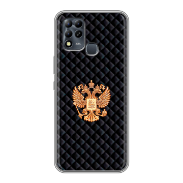 Силиконовый чехол на Infinix Hot 11 G37 с принтом Герб России принт
