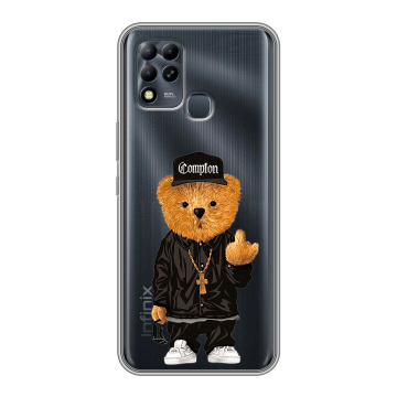 Силиконовый чехол на Infinix Hot 11 G37 с принтом Мишка