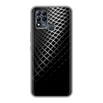 Силиконовый чехол на Infinix Hot 11 G37 с принтом Текстура металла